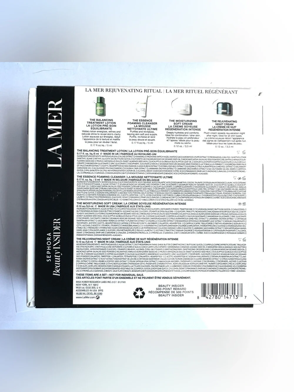 La Mer Rejuvenating Ritual Skincare Set Sephora ROUGE EXCLUSIVE 4-Piece Mini Kit